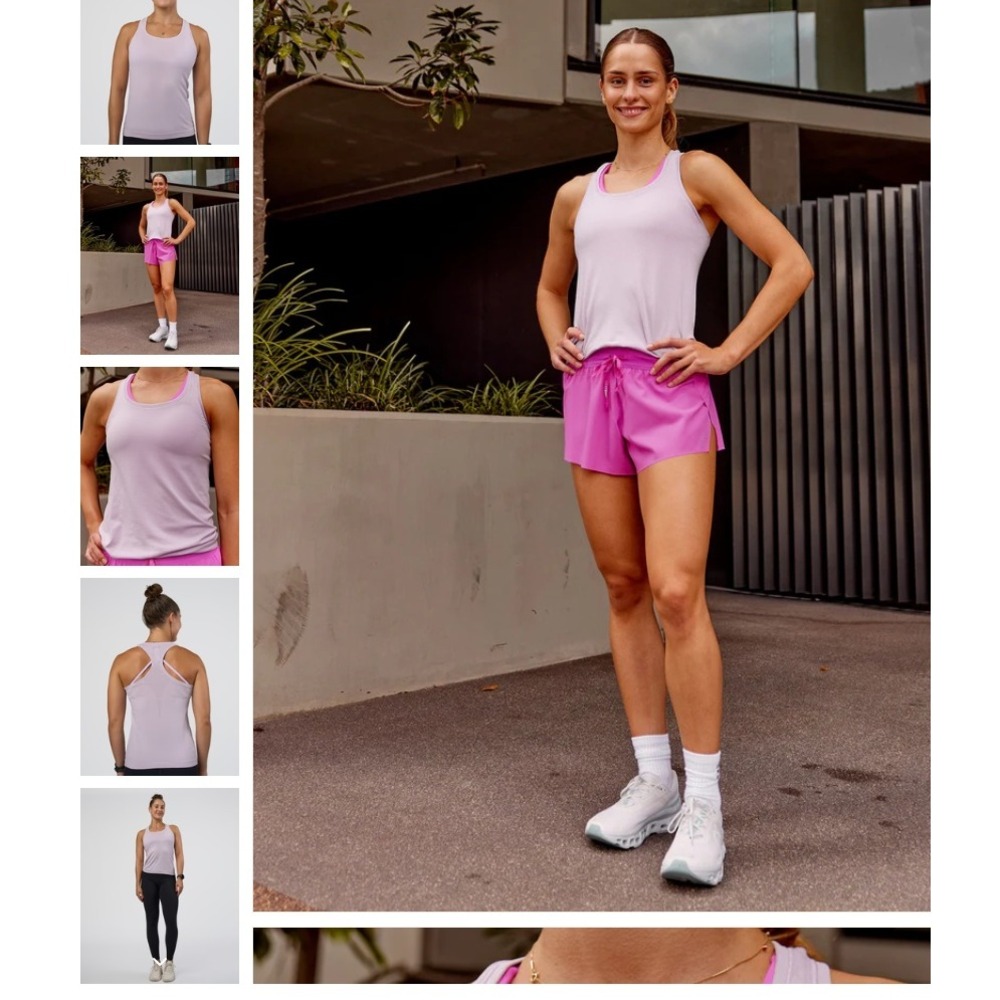 LSKD AeroFLX+ Seamless Tank Fair Orchid Purple XS WATK00454 NEW NWT